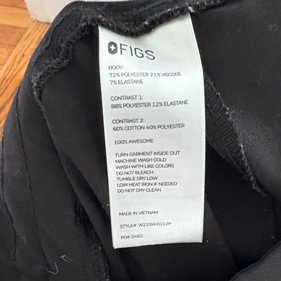 Figs high waisted jogger scrub pants in black size xxsp - Picture 3 of 4